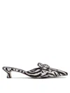 Aeyde Danielle Buckled Zebra-print Calf Hair Mules