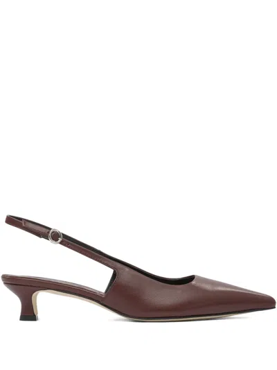Aeyde 35mm Catrina Slingback Pumps In Red