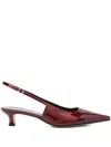 Aeyde 35mm Catrina Slingback Pumps In Red