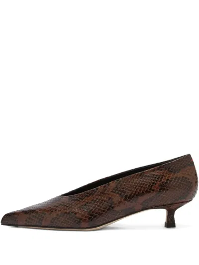 Aeyde 35mm Clara Heeled Pumps In Brown