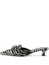 Aeyde Danielle Buckled Zebra-print Calf Hair Mules