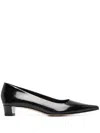 Aeyde Judi Leather Flats In Black