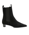 Aeyde Kiki Leather Pointed Toe Boots In Black