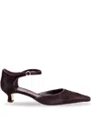 Aeyde 35mm Tillie Ankle Strap Pumps In Brown