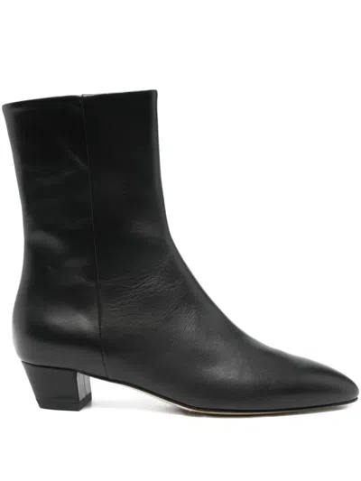 Aeyde 35mm Yasmin Leather Boots In Black