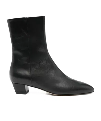 Aeyde 35mm Yasmin Leather Boots In Black