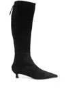 Aeyde Zazie Suede Knee Boots In Black