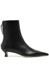 Aeyde Lola Leather Ankle Boots In Black