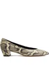 Aeyde Helia 35 Python-effect Leather Pumps In Multi
