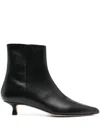 Aeyde Woman Ankle Boots Black Size 6 Leather In Black