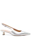 Aeyde Catrina Kitten Heel Slingback Pump In Grey