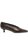 Aeyde 45mm Clara Pointed-toe Pumps In Animal Print