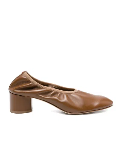AEYDE 45MM ELASTIC-PANEL BLOCK-HEEL PUMPS
