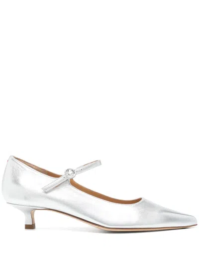 Aeyde 45mm Leather Pumps In Silver