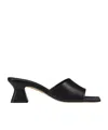 Aeyde Square Toe High Heel Sandals In Black