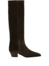 Aeyde 45mm Medea Suede Leather Knee-high Boots In Brown