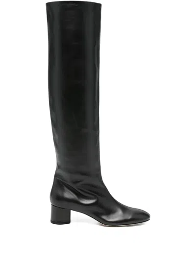 Aeyde 45mm Willa Knee-high Boots In Black