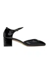 Aeyde 45mm Magda Nappa Leather Heels In Black