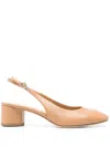 Aeyde Slingback Almond Toe Block Heel Pumps In Neutral