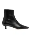 Aeyde 50mm Pointed-toe Ankle Boots In Black