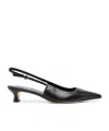 Aeyde Catrina Leather Kitten-heel Slingback Pumps In Black