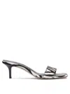 Aeyde Open Toe Kitten Heel Zebra Pattern Sandals