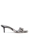 Aeyde Open Toe Kitten Heel Zebra Pattern Sandals