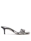 Aeyde Open Toe Kitten Heel Zebra Pattern Sandals