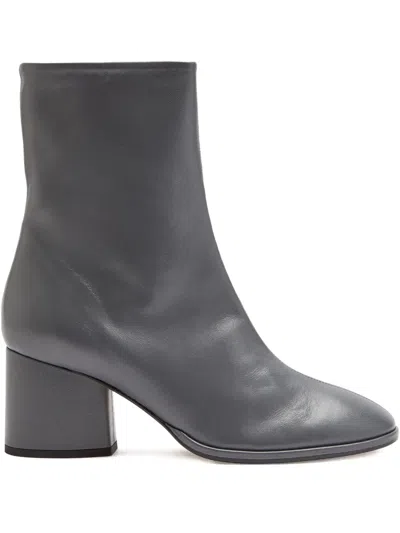 AEYDE 55MM AYLA LEATHER BLOCK-HEEL BOOTS