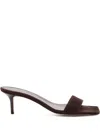 Aeyde 55mm Ilvy Suede Sandals In Brown