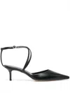 Aeyde Woman Pumps Black Size 7 Leather In Black