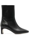 Aeyde Tabitha 65 Leather Ankle Boots In Black