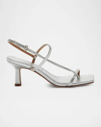Aeyde 65mm Elise Metallic Nappa Leather Sandals In Multi