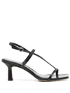 Aeyde 65mm Elise Sandals In Black