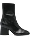 Aeyde 65mm Leather Ankle Boots In Black