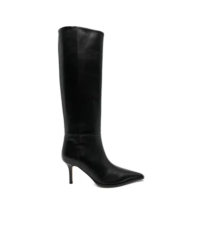 Aeyde 70mm Leather Boots In Black