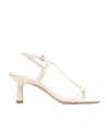 Aeyde 70mm Leather Sandals In White