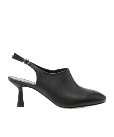 AEYDE 70MM LEATHER SLINGBACK PUMPS