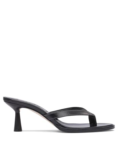 Aeyde Kitten Heel High Heel Sandals In Black