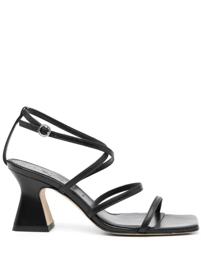 Aeyde 75mm Edda Sandals In Black