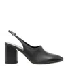 Aeyde 75mm Leather Slingback Pumps In Black