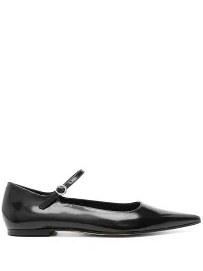 Aeyde Cleo Polido Calf Leather In Black  