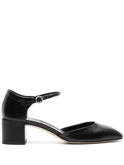 Aeyde Black Magda Heels In Black  