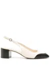 Aeyde 45mm Augusta Nappa Leather Heels In Beige