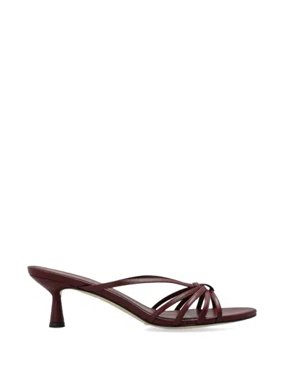 Aeyde Abby Leather Mules In Brown