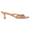 Aeyde Abby Nappa Sandals In Beige Leather In Brown