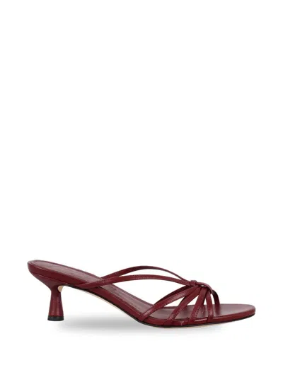 Aeyde Abby Strap Sandals In Burgundy