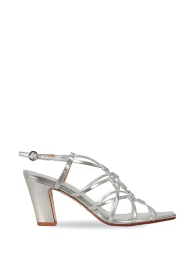 Aeyde Acacia Strappy Sandals In Silver