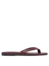Aeyde Melody Leather Sandals In Burgundy