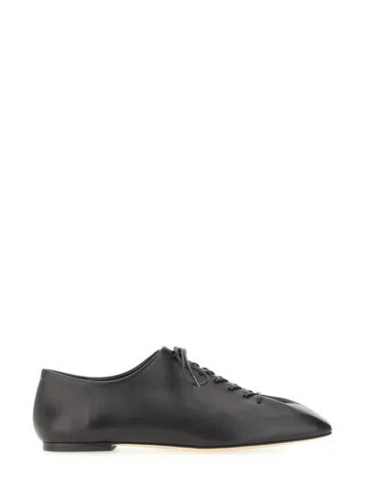 AEYDE AEYDĒ "ISLA" BLACK LACE-UP SHOE